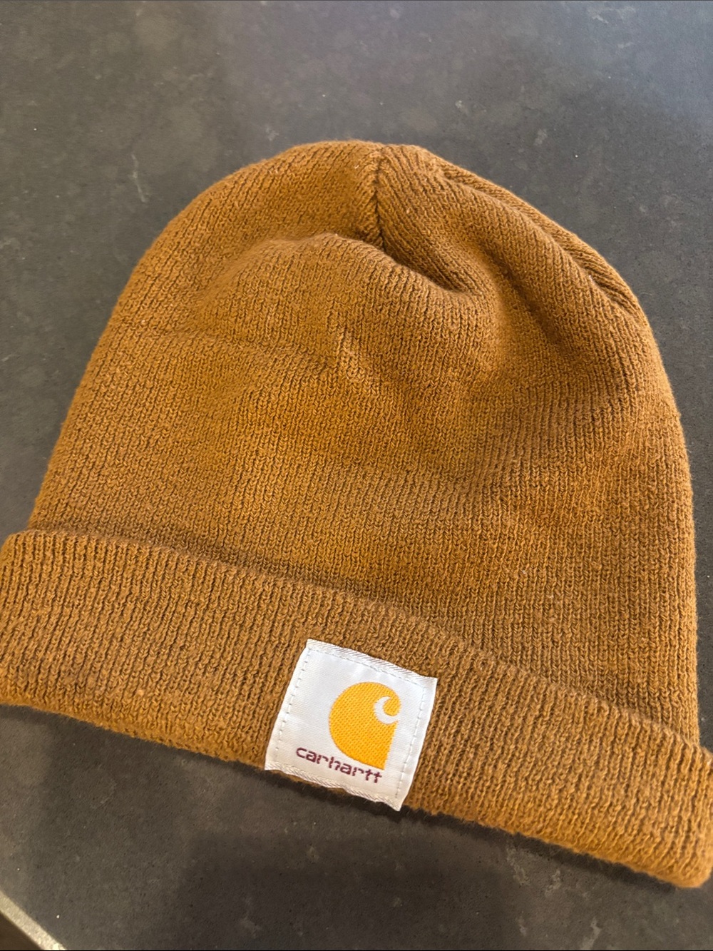 Carhartt Knit Cuffed Beanie in Caramel Brown